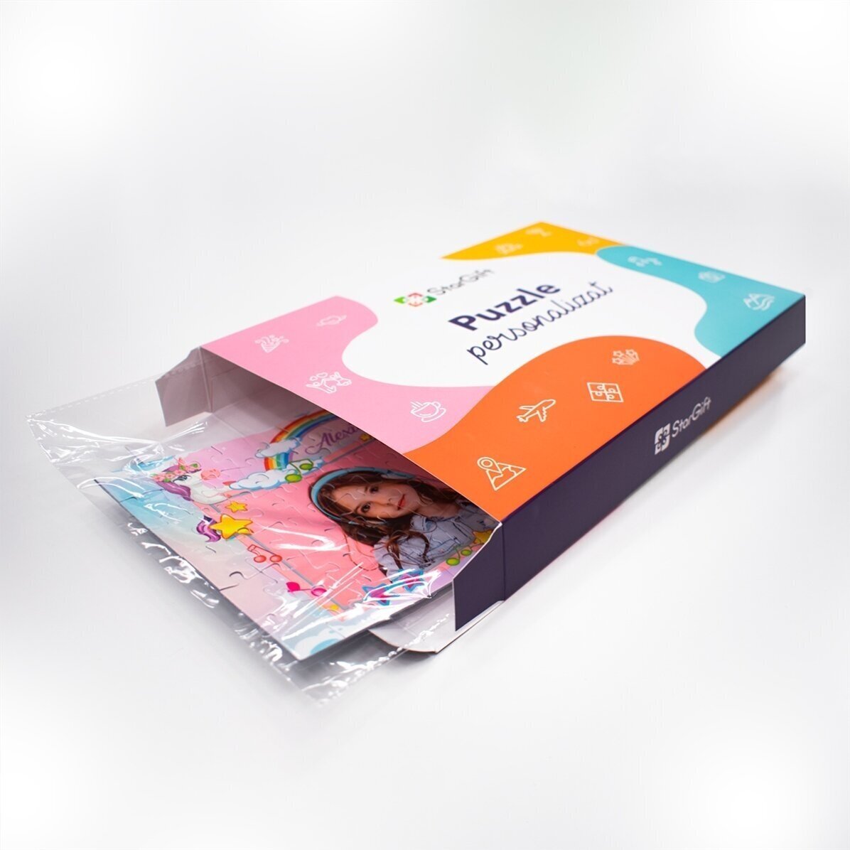 Personalised puzzle with 2 photos and text - Memories