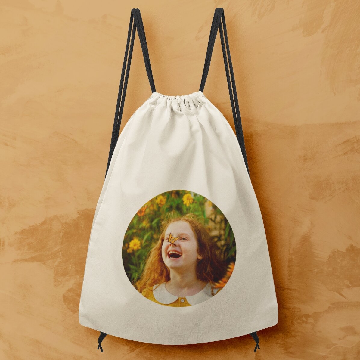 Personalised rucksack with a photo