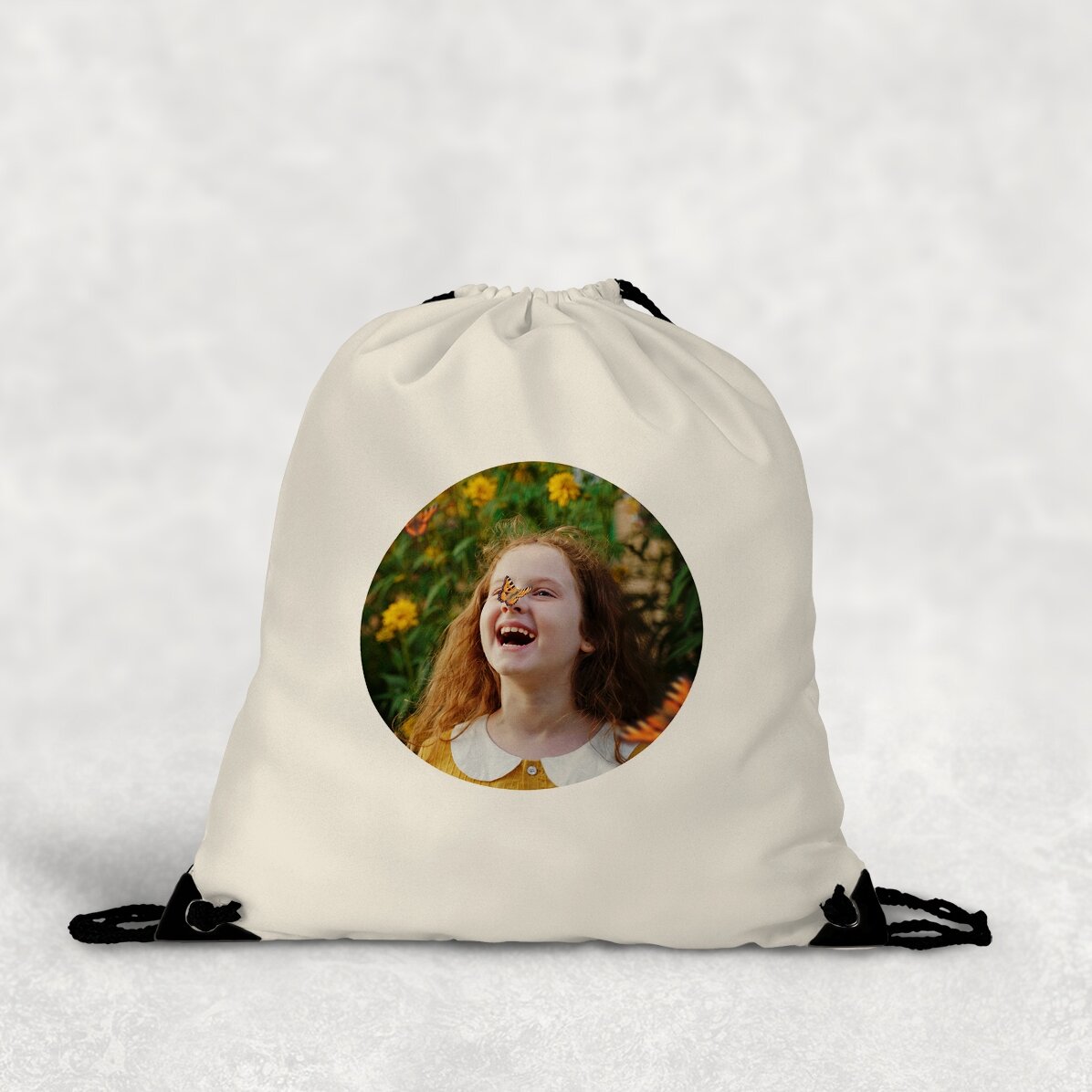 Personalised rucksack with a photo
