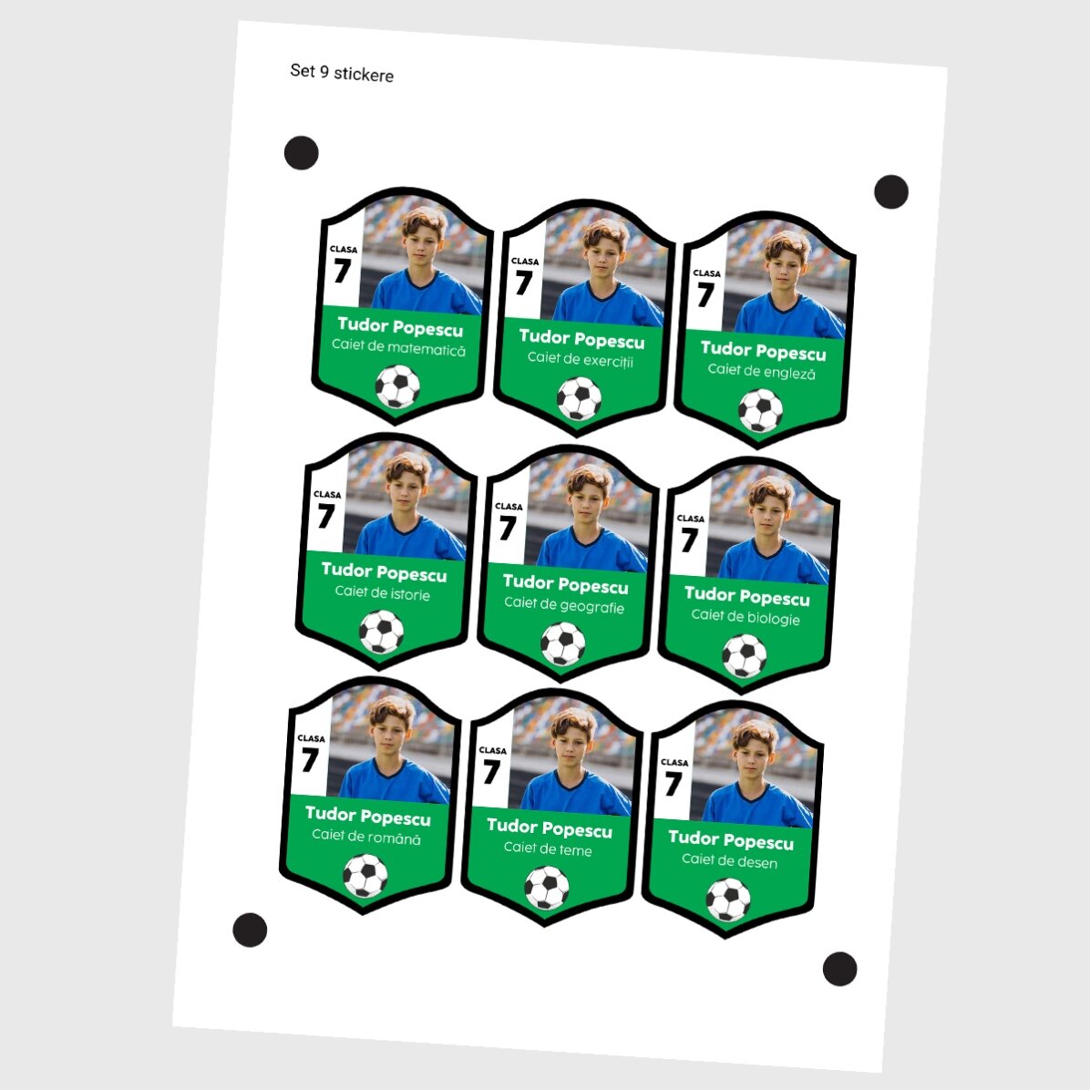 Set of 9 customised stickers (self-adhesive labels) - FIFA