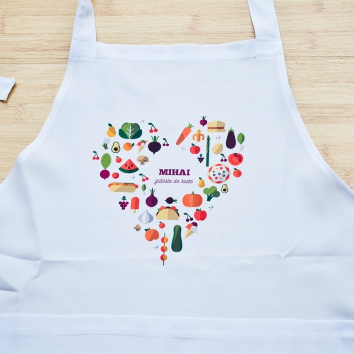 Προσαρμοσμένη τσάντα με κείμενο – μοντέλο «heart food»