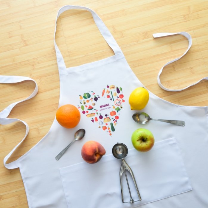 Προσαρμοσμένη τσάντα με κείμενο – μοντέλο «heart food»