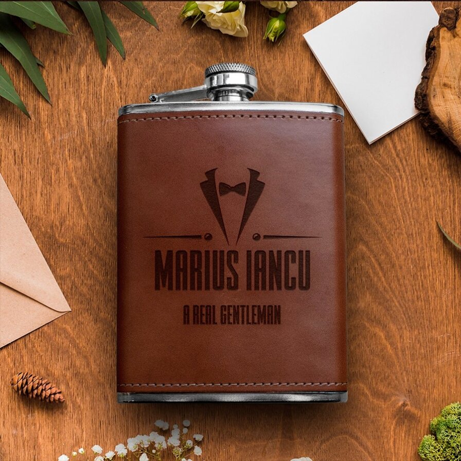 Personalised pocket bottles for him