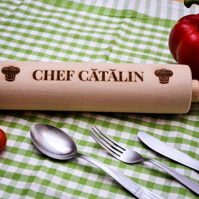 Personalised wooden rolling pin - Chef