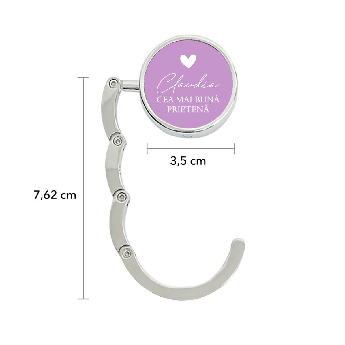 Personalised table bag holder with text - Heart
