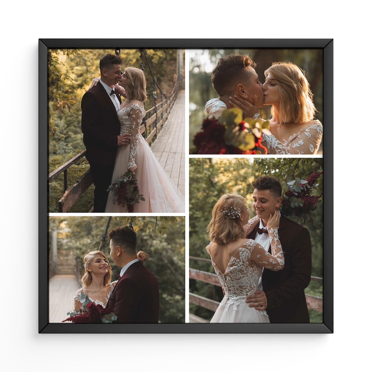 Personalised picture frame with 4 photos