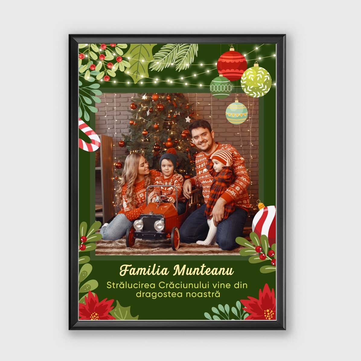 Personalised picture frame with photo and text - The Magic of Christmas