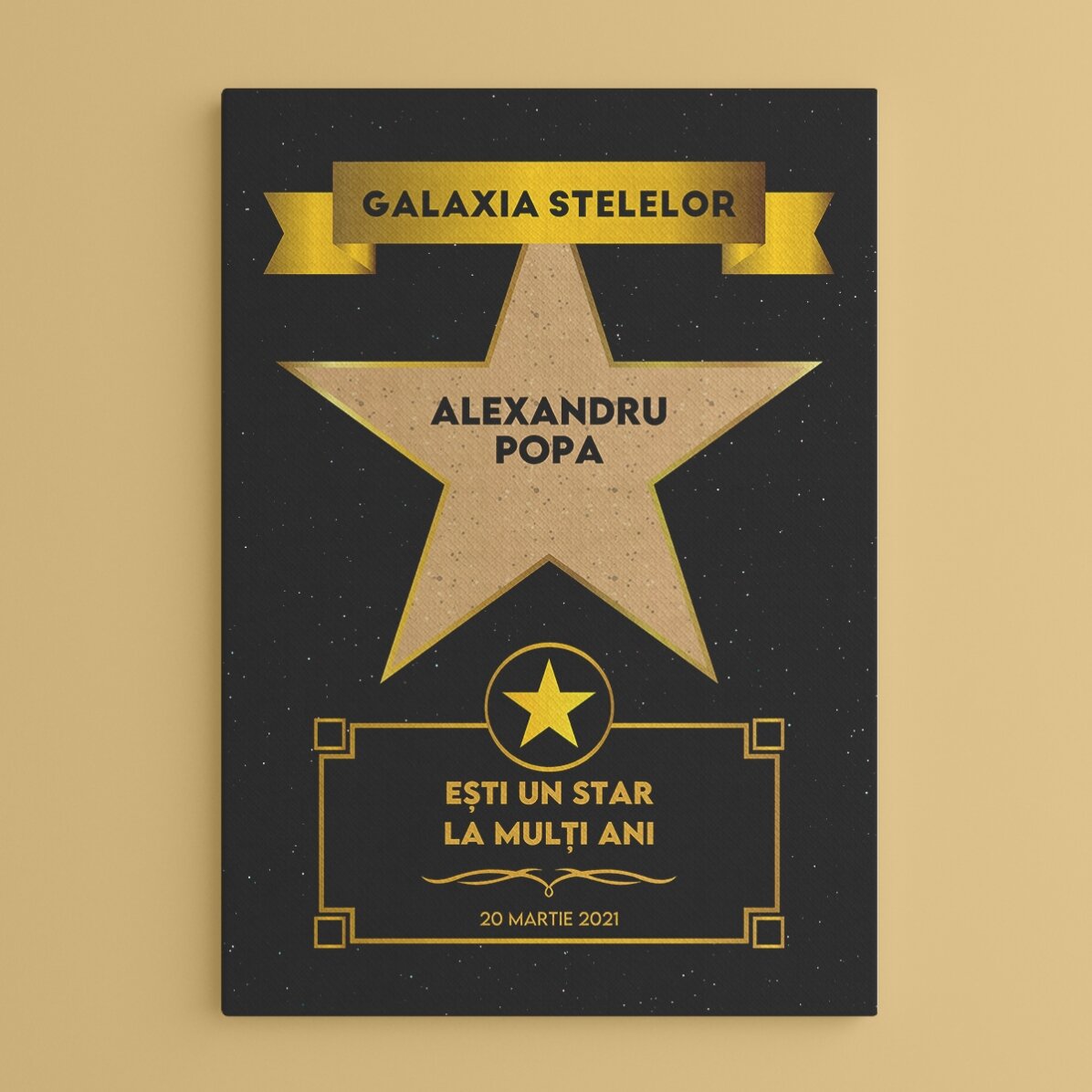 Personalised painting with text - Galaxy of stars