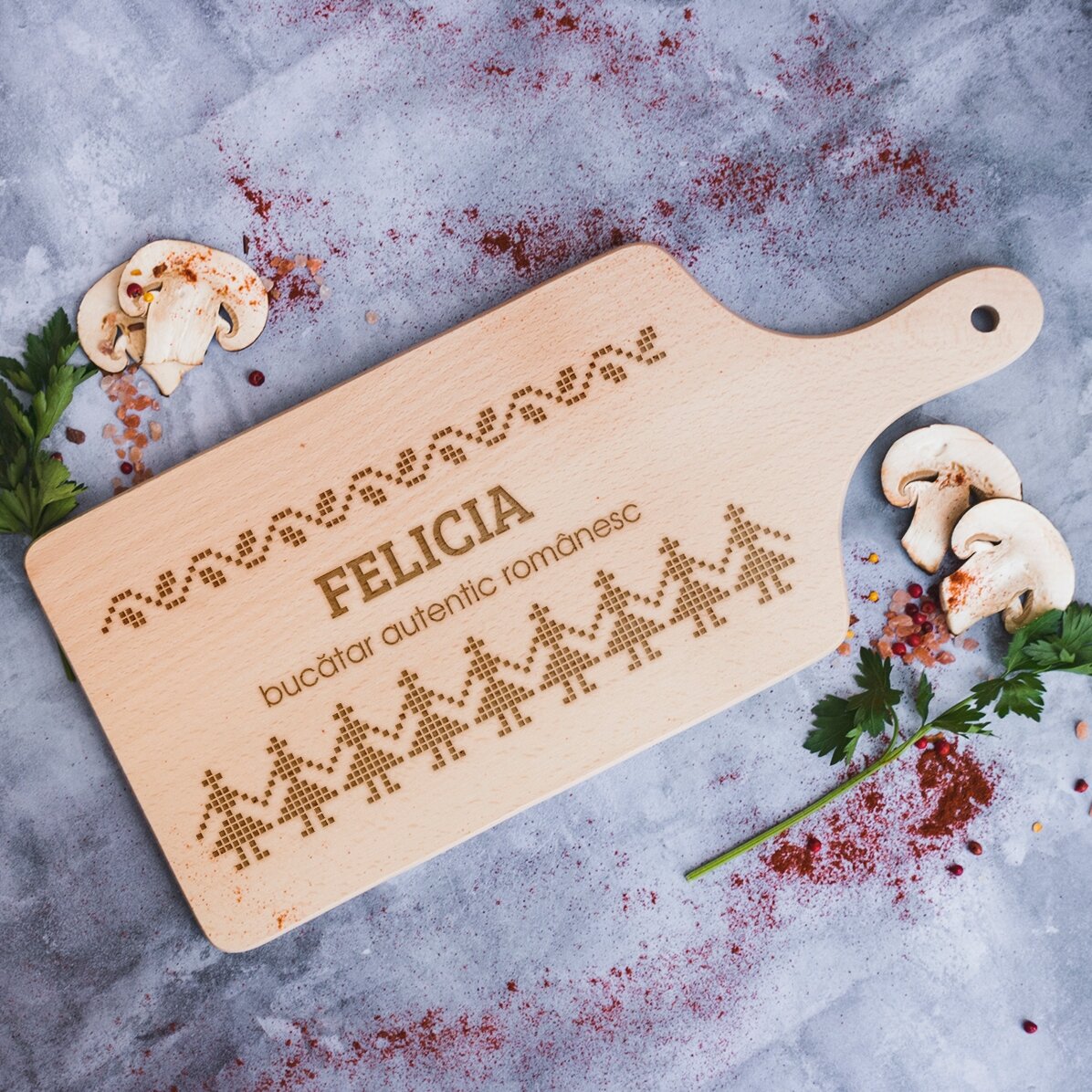 Authentic Romanian custom chopping board