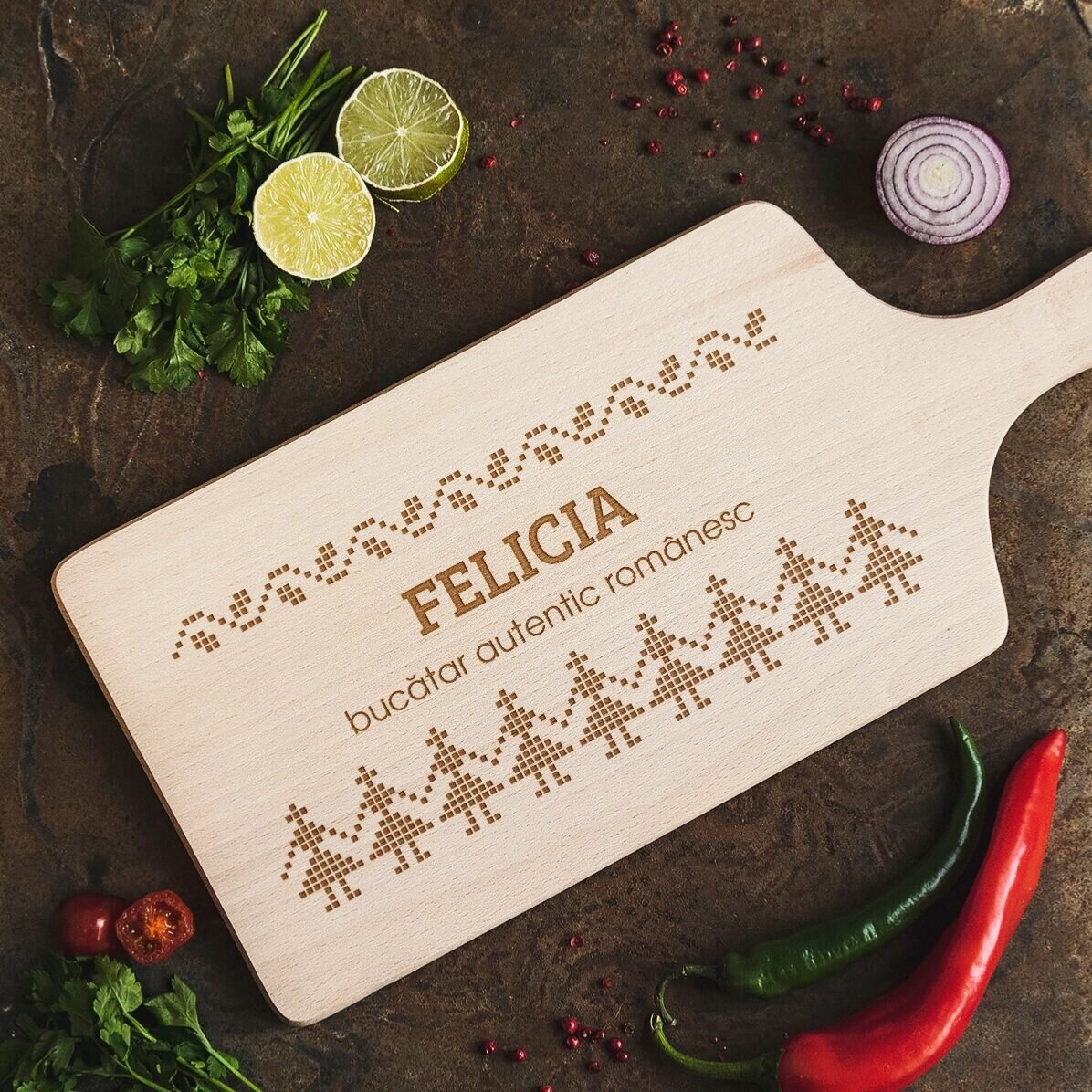 Authentic Romanian custom chopping board