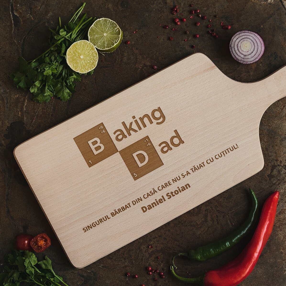 Customised chopping board - Baking Person