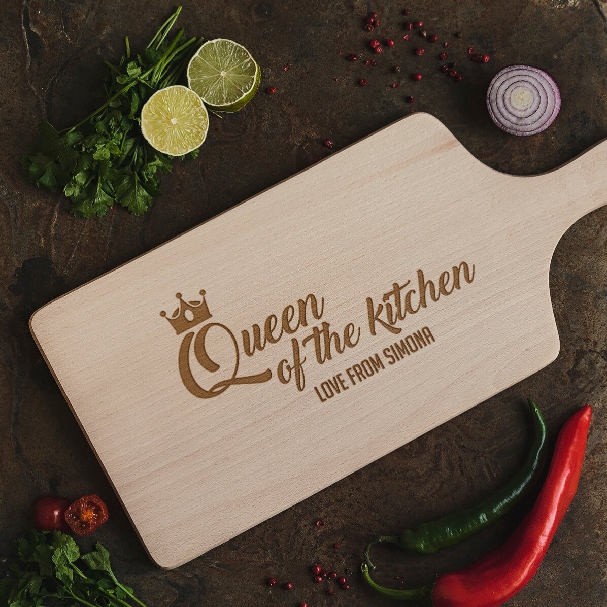 Προσαρμοσμένο ξύλο κοπής - Queen Of The Kitchen
