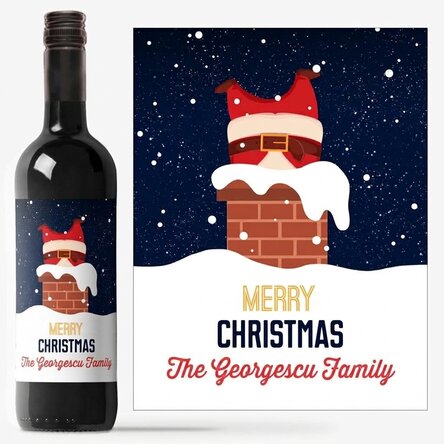 Personalised wine with text - Bottom's up!