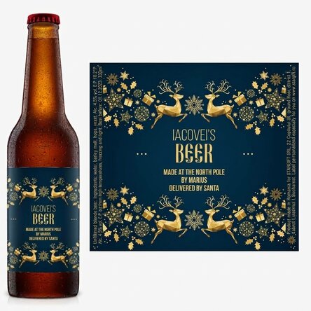 Personalised beer with text - Winter magic