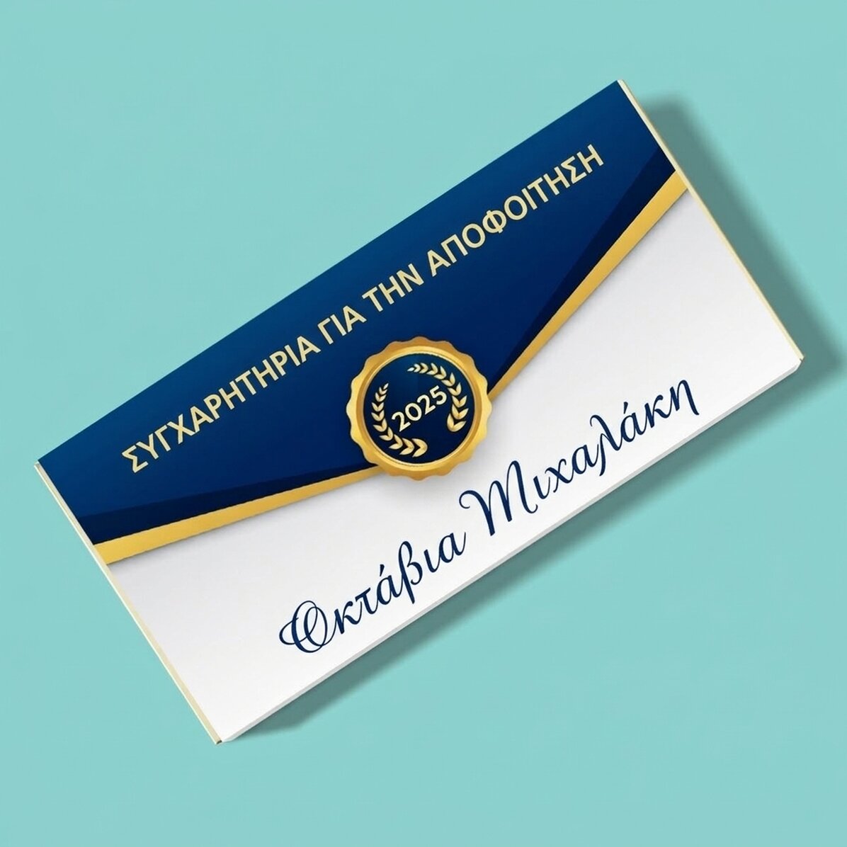 Προσωποποιημένη σοκολάτα με κείμενο - Συγχαρητήρια για την αποφοίτηση