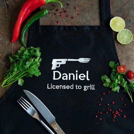 Custom apron - licensed to bake