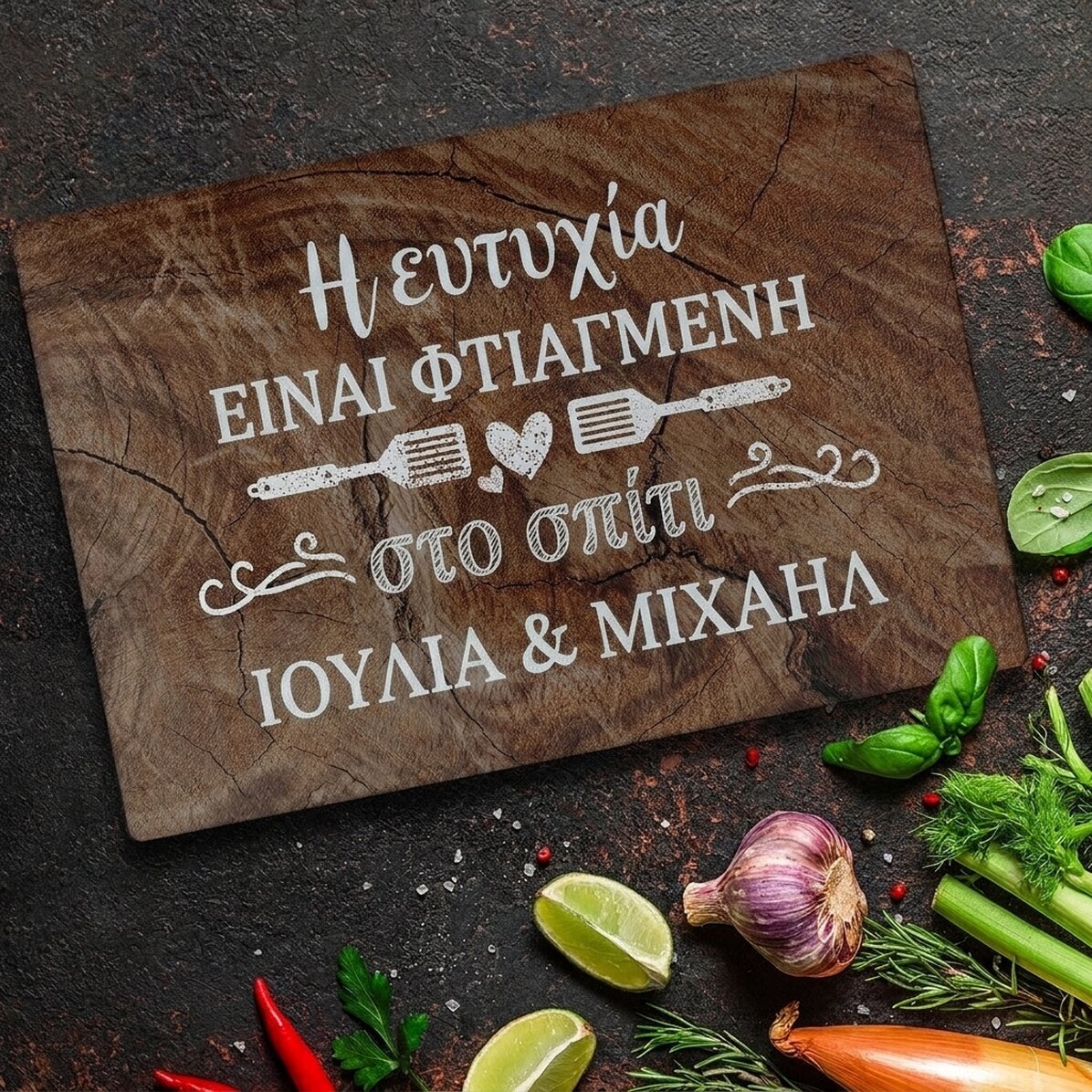 Προσαρμοσμένος θραυστήρας γυαλιού με κείμενο - Ευτυχία