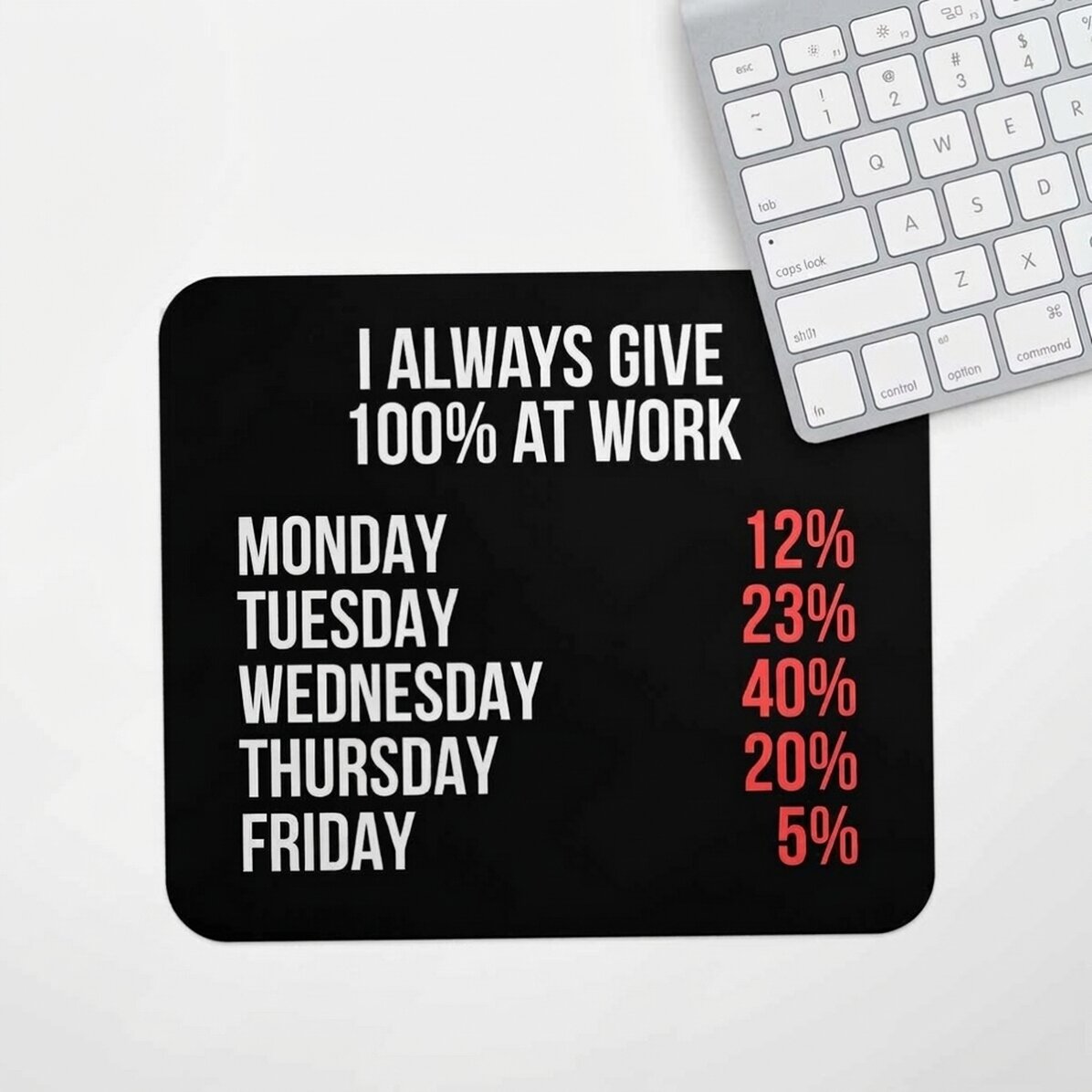 Προσαρμοσμένο mouse pad με κείμενο - 100% at work