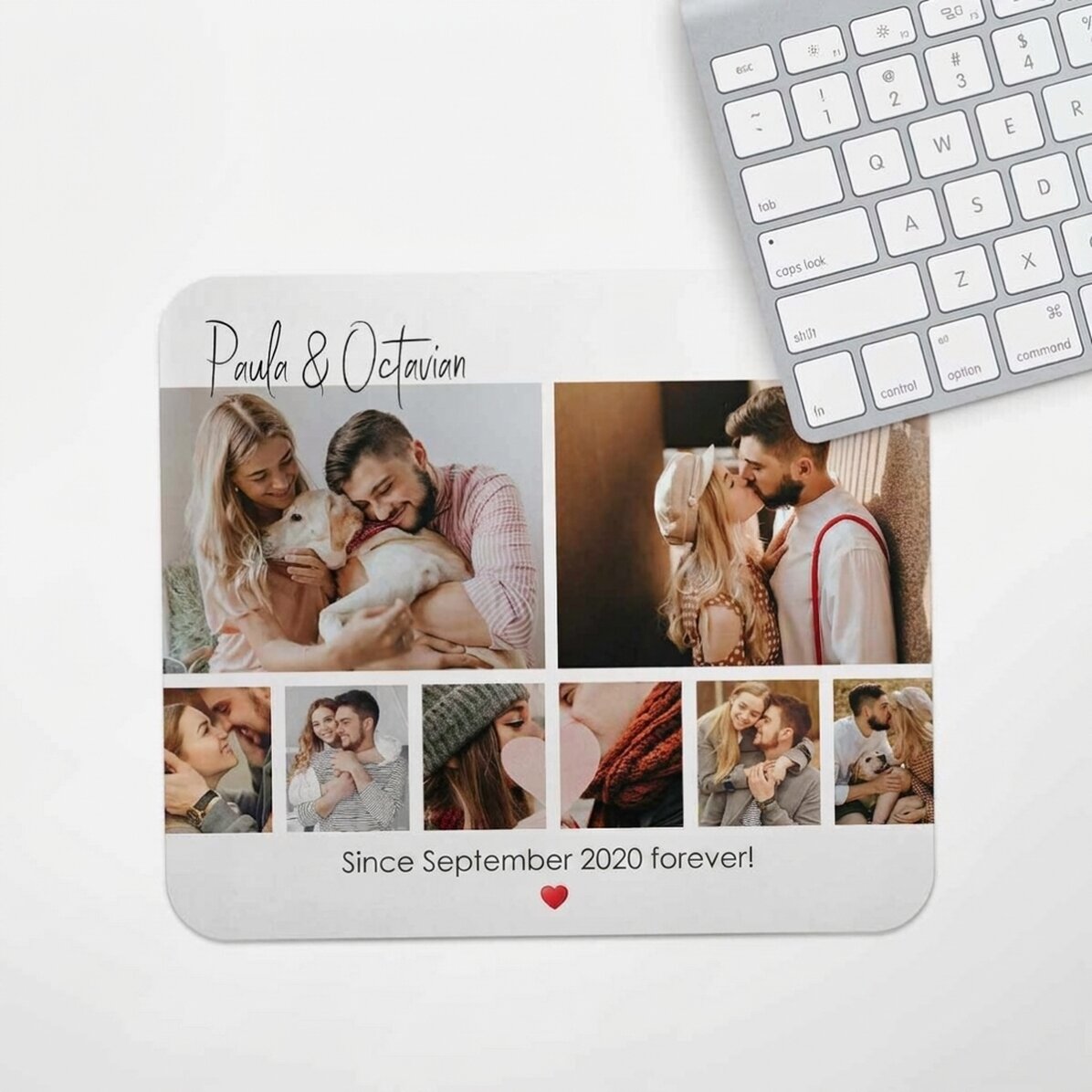 Προσαρμοσμένο mouse pad με 8 φωτογραφίες και κείμενο - For you