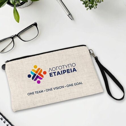 Τσάντα για αξεσουάρ, εξατομικευμένη με λογότυπο και κείμενο