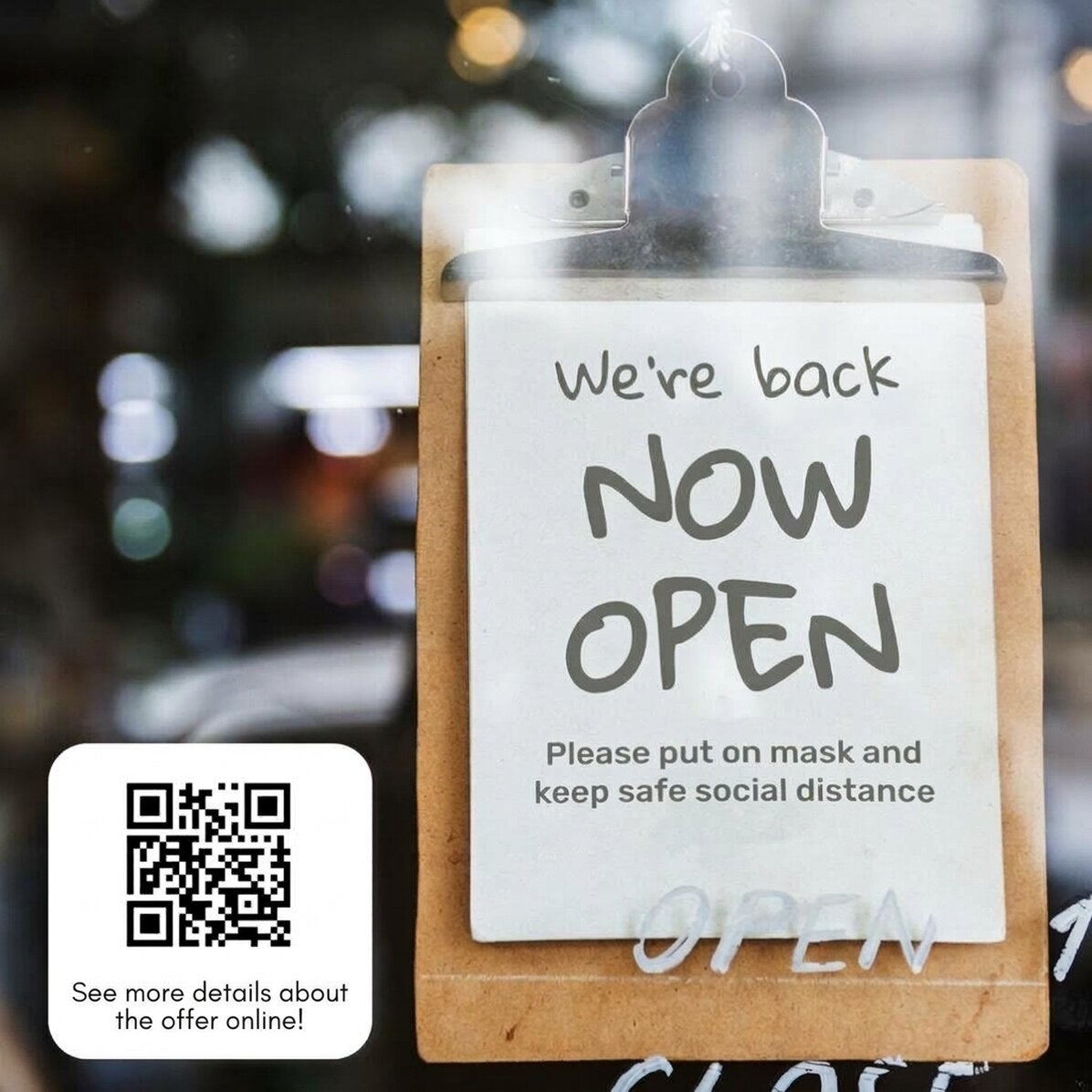 Προσαρμοσμένη πλακέτα με QR code και κείμενο