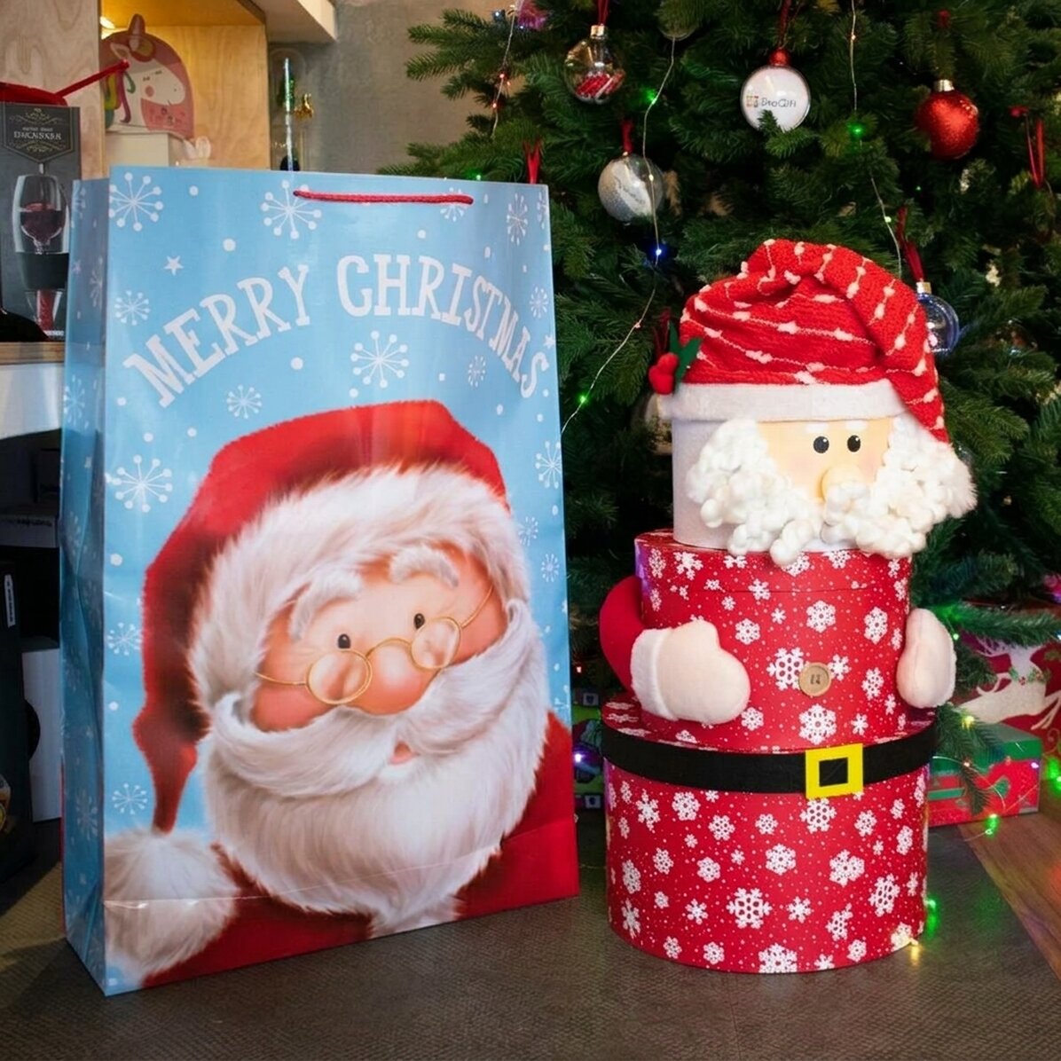 Τσάντα δώρου Jumbo - μοντέλο «Merry Christmas Santa»