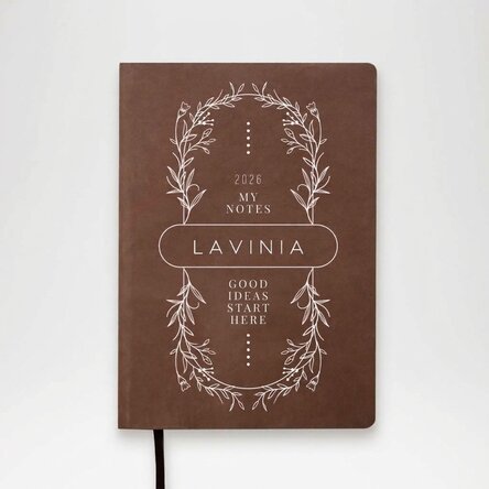 Personalised diary with text - Flowers