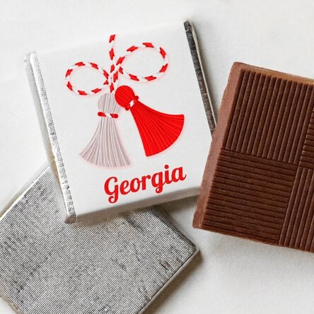 Personalised mini chocolate with a sweet message