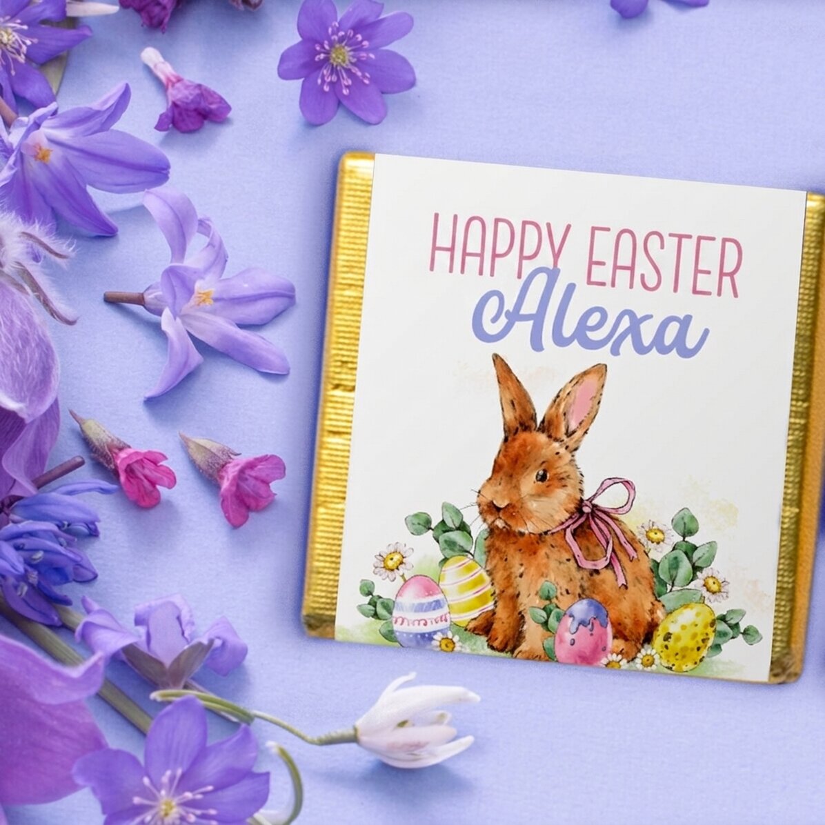 Μίνι σοκολάτα με εξατομικευμένο κείμενο - Bunny