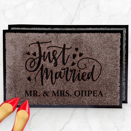Χαλί εισόδου εσωτερικού χώρου - Just married