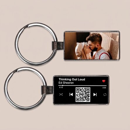 Προσωποποιημένο μπρελόκ με φωτογραφία και QR code - Το τραγούδι μας