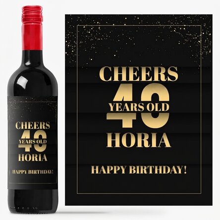 Personalised wine with birthday text - Cheers to you