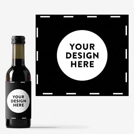 Mini wine bottle personalised with your own design