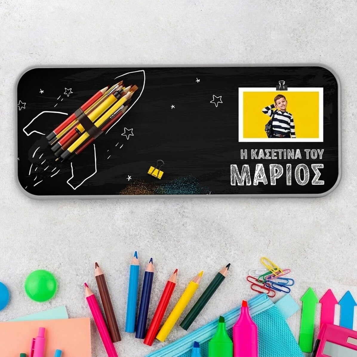 Προσωποποιημένη θήκη με φωτογραφία και κείμενο - Ρακέτα