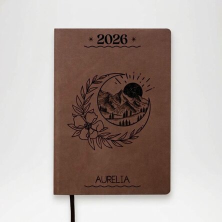 Personalised leather diary with text - Dream