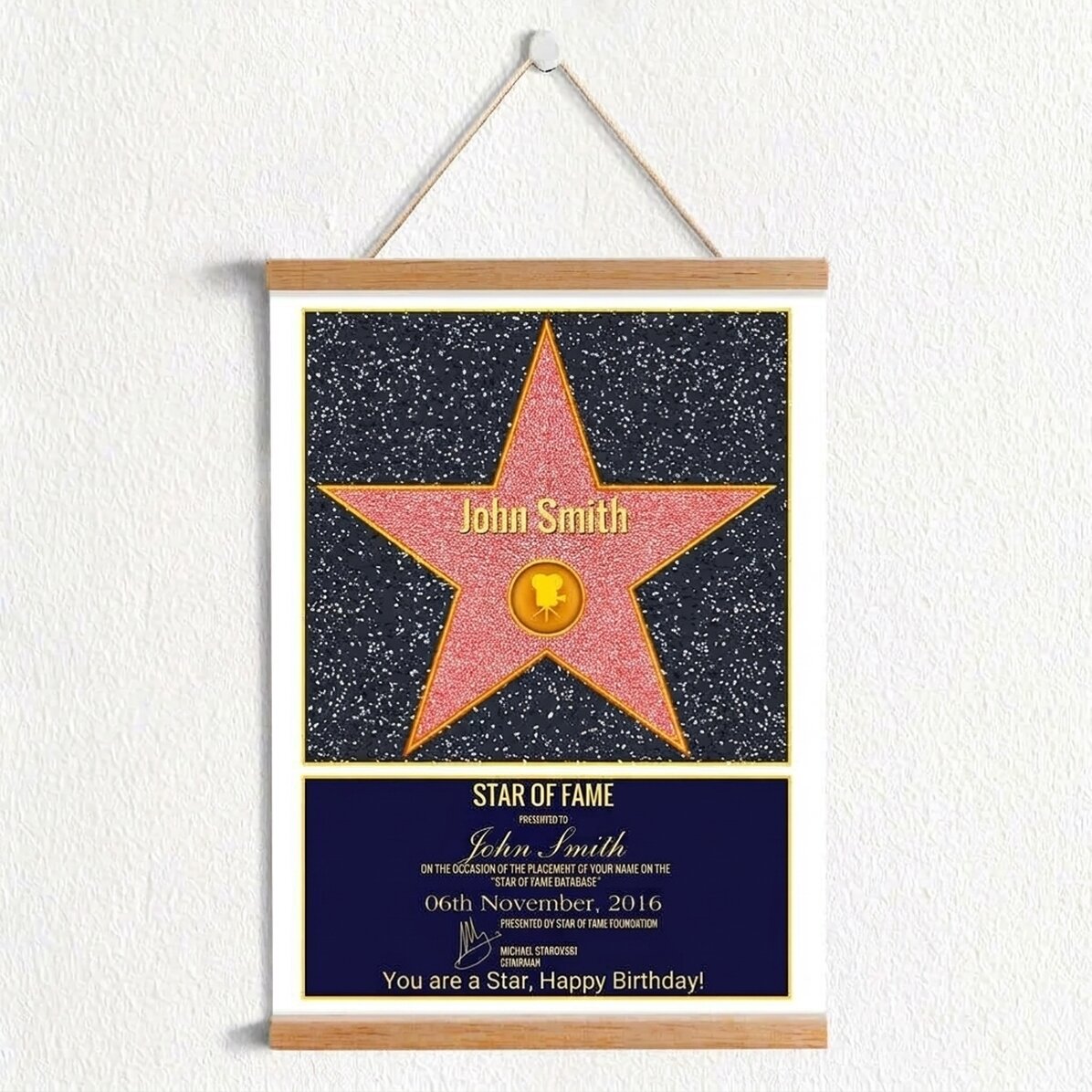 Προσαρμοσμένη αφίσα με γάντζους - Star of Fame