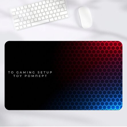 Προσαρμοσμένο mouse pad XXL με κείμενο - Εξαγωνικό