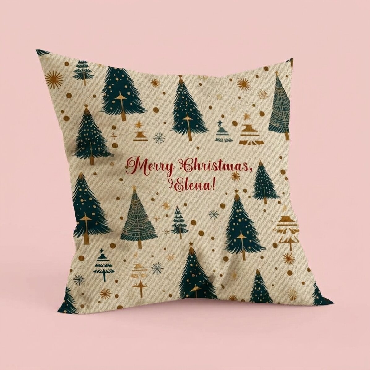 Προσωποποιημένο μαξιλάρι με μήνυμα - Christmas tree IN