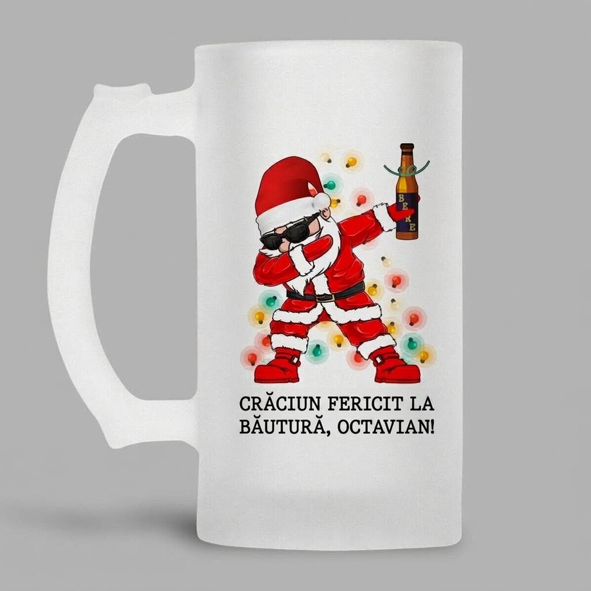 Προσωποποιημένη κούπα μπύρας με κείμενο - Merry Drinks - Mas