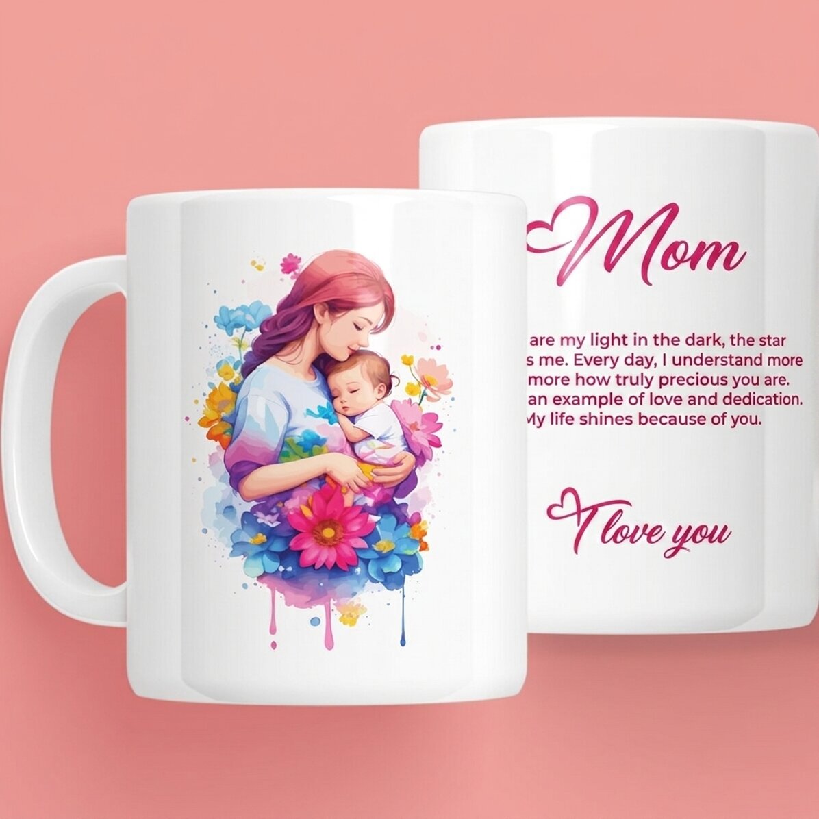 Προσωποποιημένο κύπελλο με κείμενο - Lovely mother