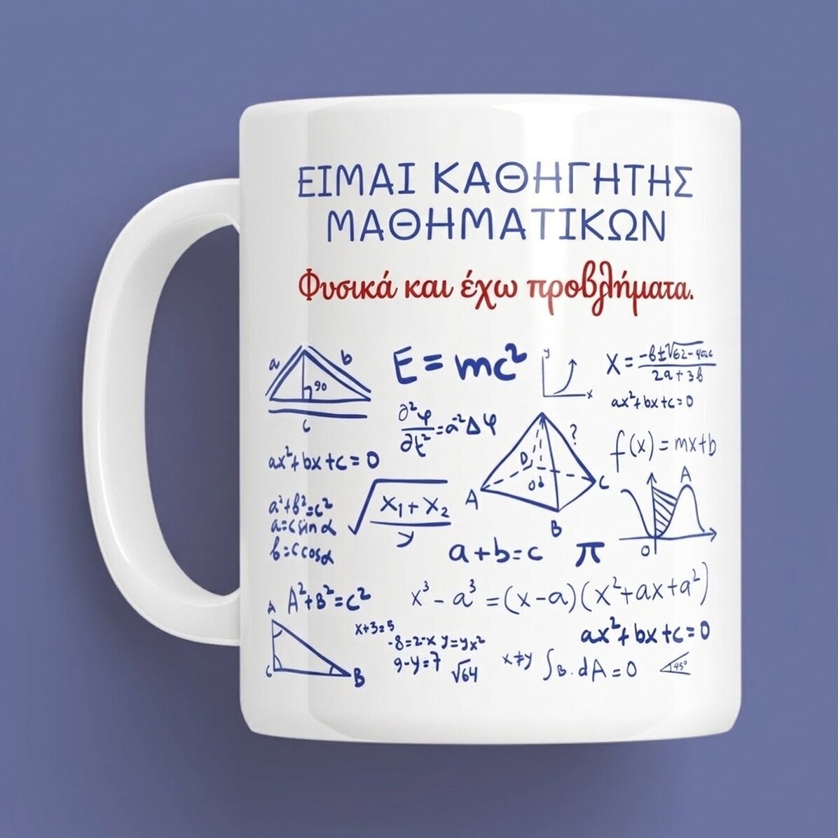 Προσωποποιημένο κύπελλο με μήνυμα - Καθηγητής Μαθηματικών