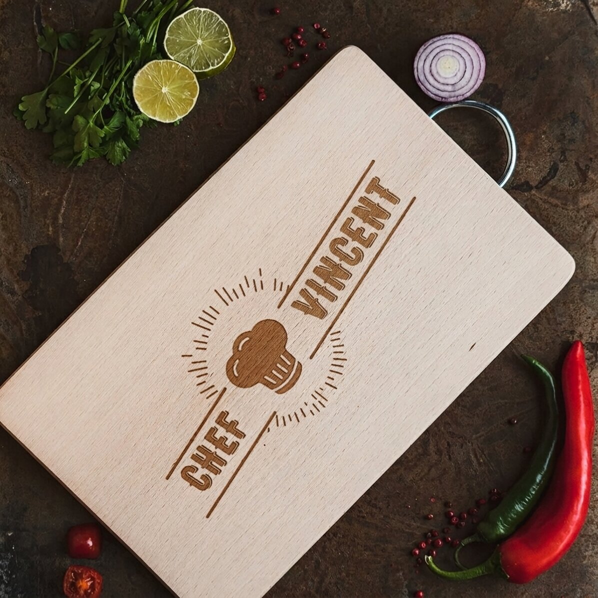 Personalised chopping board with text - Professional chef