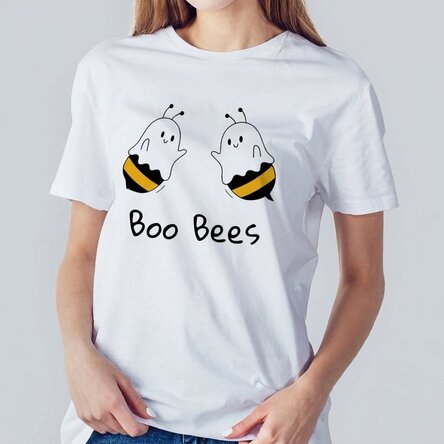 Custom cotton T-shirt with text - Boo