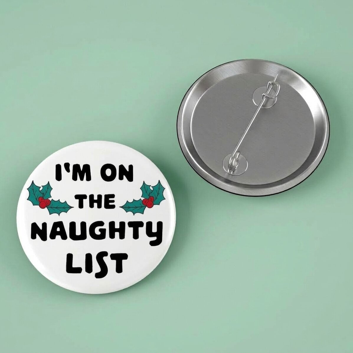 Προσωποποιημένο σήμα με κείμενο - Naughty List