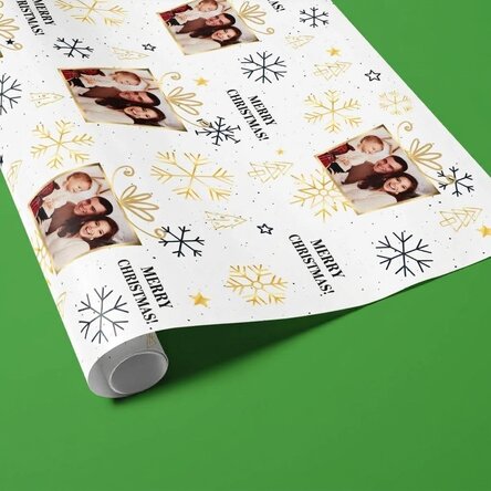 Personalised gift wrapping paper with photo and message - Christmas gift