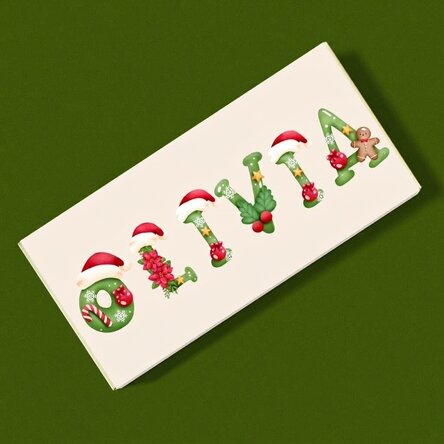 Personalised chocolate with message - Merry Christmas!