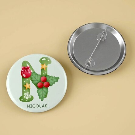 Personalised badge with text - Christmas
