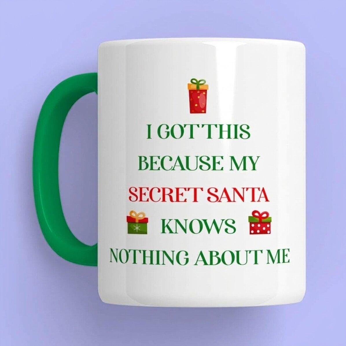 Προσωποποιημένο κύπελλο με κείμενο - Secret Santa