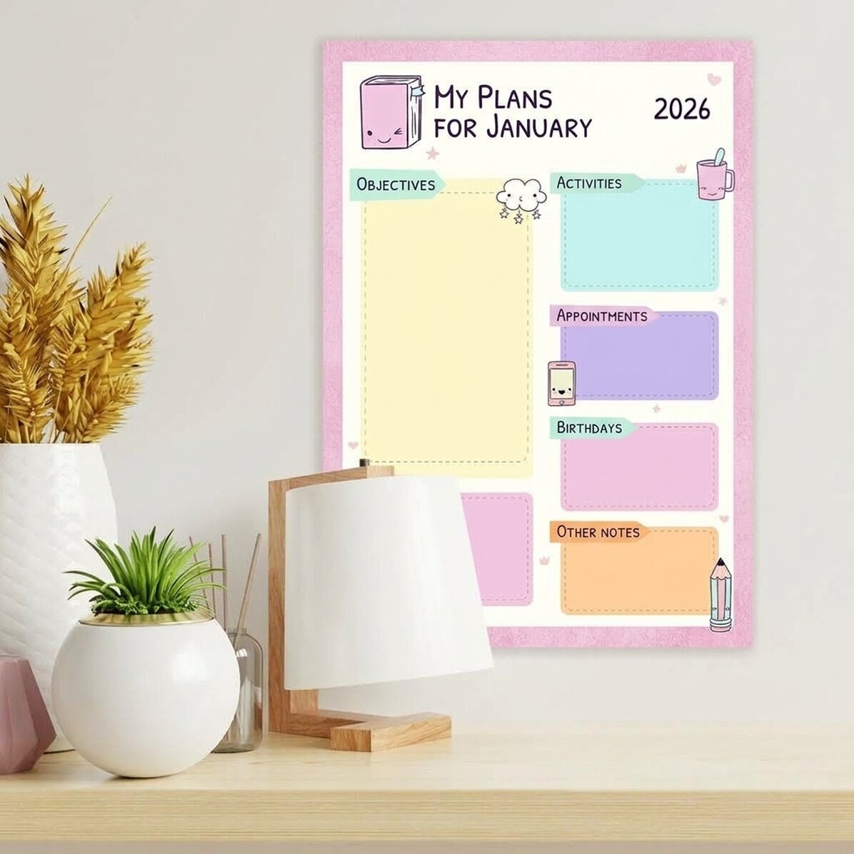 Προσωποποιημένη αφίσα - Pastel planner