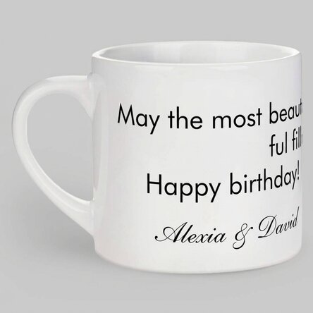 Personalised espresso cup with text - Message for your loved ones